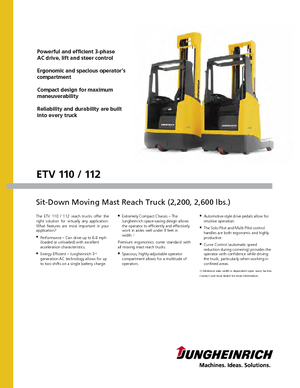Elektrické retraky Jungheinrich ETV 110