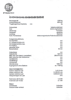 Elektrické retraky BT LSR 1200