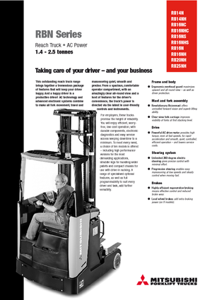 Elektrické retraky Mitsubishi RB 16 NS