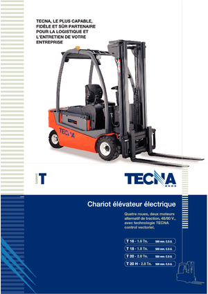 Čelní vysokozdvižné elektrické vozíky Tecna T 20