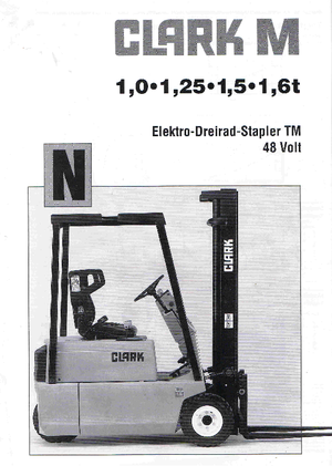 Čelní vysokozdvižné elektrické vozíky Clark TM 15 N