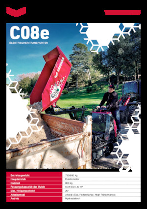 Elektrické pásové dumpery Yanmar C08e