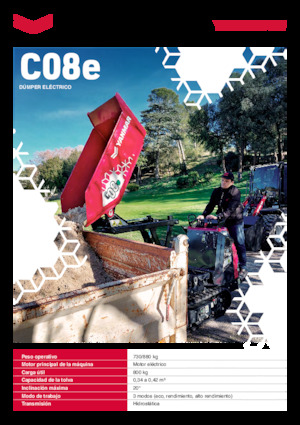 Elektrické pásové dumpery Yanmar C08e