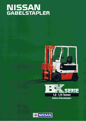 Čelní vysokozdvižné elektrické vozíky Nissan UM 01 L 18 U