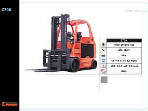 Čelní vysokozdvižné elektrické vozíky Carer Z 70 KN
