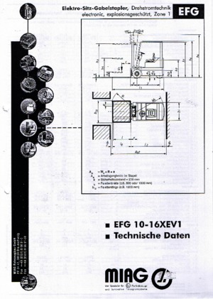 Elektrické vysokozdvižné vozíky s ochranou proti výbuchu Miag EFG 16 XEV 1