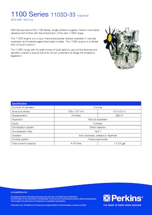 Motory Perkins 1103D-33