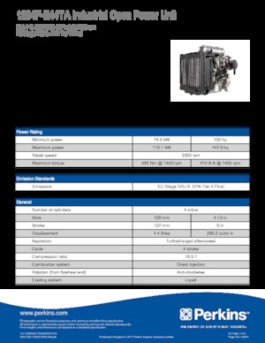 Motory Perkins 1204F-E44TA