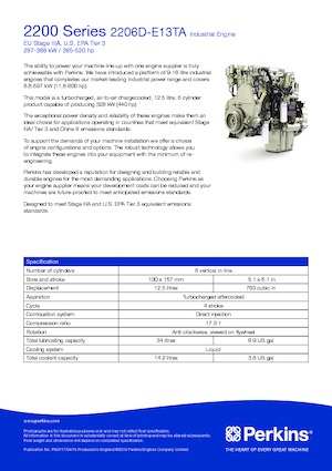 Motory Perkins 2206D-E13TA