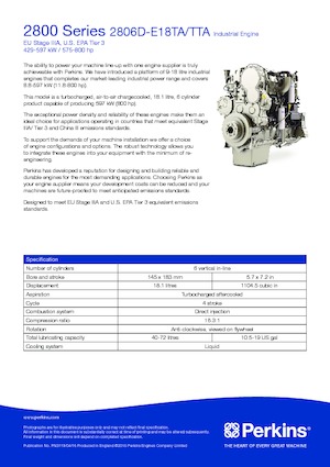 Motory Perkins 2806D-E18TTA