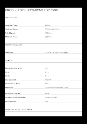 Motory Caterpillar 3516E