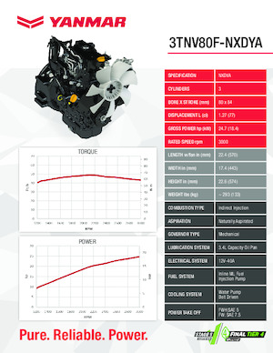 Motory Yanmar 3TNV80F-NXDYA
