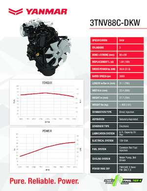 Motory Yanmar 3TNV88C-DKW