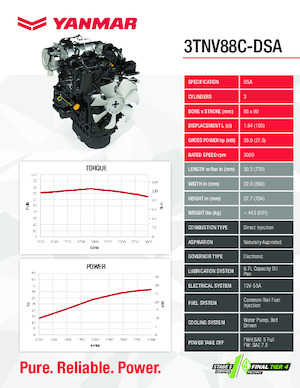 Motory Yanmar 3TNV88C-DSA