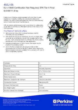 Motory Perkins 402J-05