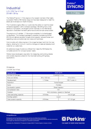 Motory Perkins 403F-E17T