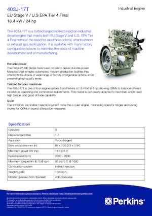 Motory Perkins 403J-E17T