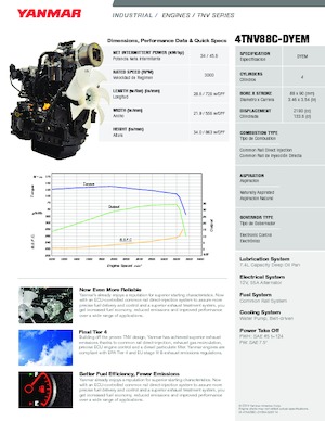 Motory Yanmar 4TNV88C-DYEM