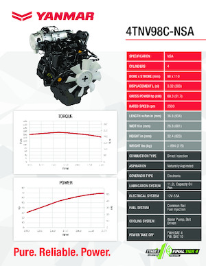 Motory Yanmar 4TNV98C-NSA