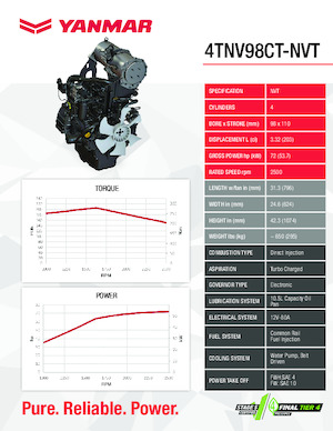 Motory Yanmar 4TNV98CT-NVT