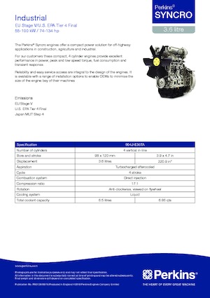 Motory Perkins 904D-E36TA