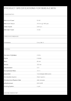 Motory Perkins 904EA-E36TA