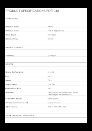 Motory Caterpillar C18