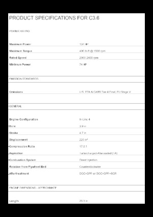 Motory Caterpillar C3.6