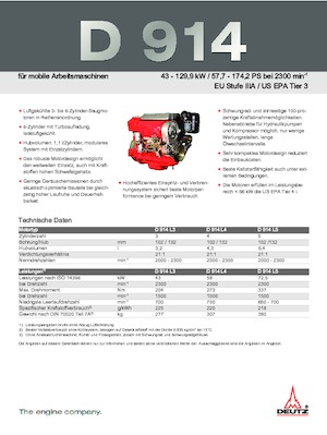 Motory Deutz D 914 L4