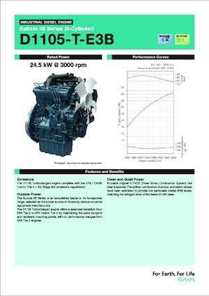 Motory Kubota D1105-T-E3B