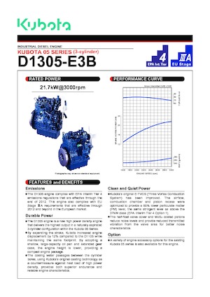 Motory Kubota D1305