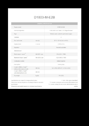 Motory Kubota D1803-M-E2B