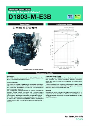 Motory Kubota D1803-M-E3B