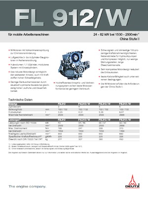 Motory Deutz F 5 L 912 / W