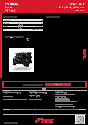 Motory FPT Industrial N67 NG (210 kW)