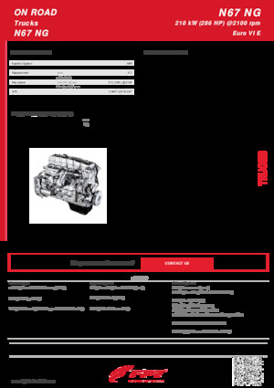 Motory FPT Industrial N67 NG ENT (210 kW) 