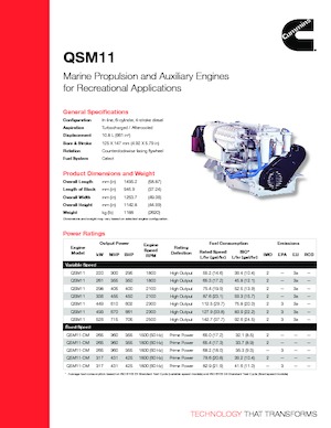 Motory Cummins QSM 400 