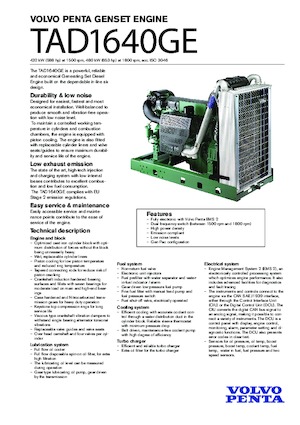 Motory Volvo Penta TAD1640GE