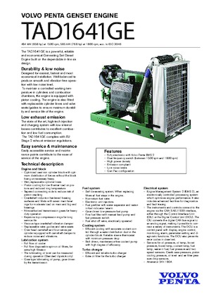 Motory Volvo Penta TAD1641GE