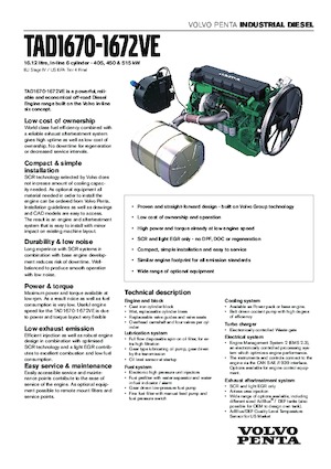 Motory Volvo Penta TAD1670VE