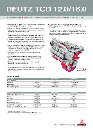 Motory Deutz TCD 12.0 V6