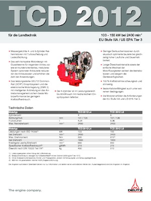 Motory Deutz TCD 2012 L6