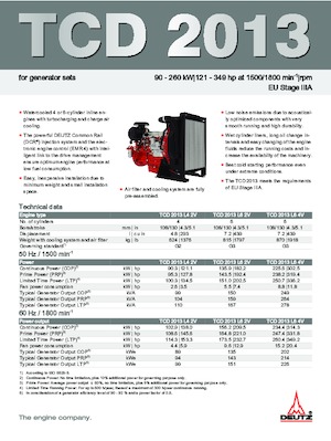 Motory Deutz TCD 2013 L6 2V