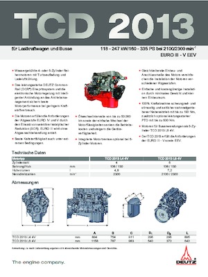Motory Deutz TCD 2013 L6 4V