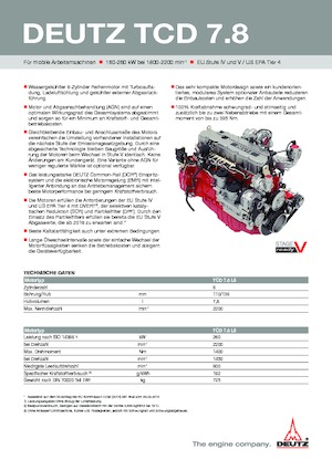 Motory Deutz TCD 7.8 L6