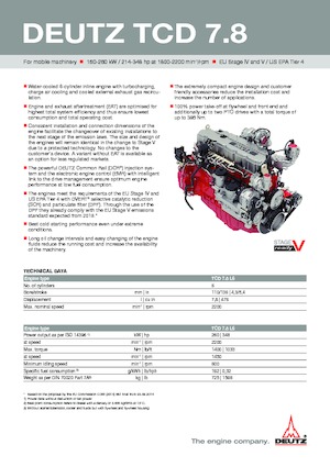 Motory Deutz TCD 7.8 L6