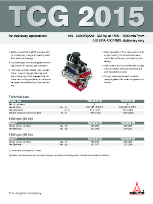 Motory Deutz TCG 2015 V6