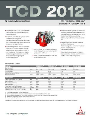 Motory Deutz TD 2012 L4
