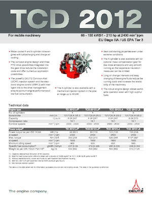 Motory Deutz TD 2012 L4