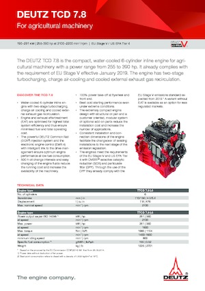 Motory Deutz TTCD 7.8 L6